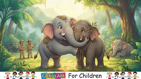 Lakshman and kumki elephant