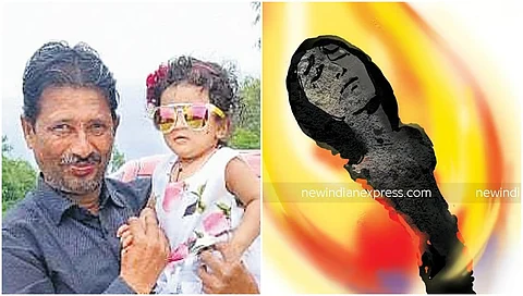 Chennappa Gowda with his grand daughter