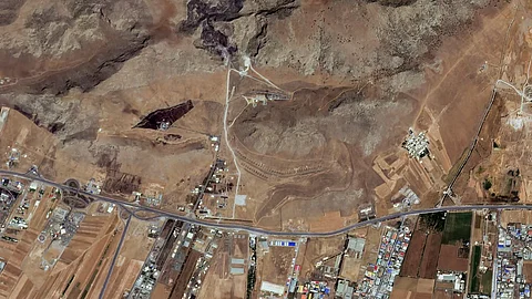 This satellite image from Planet Labs PBC shows