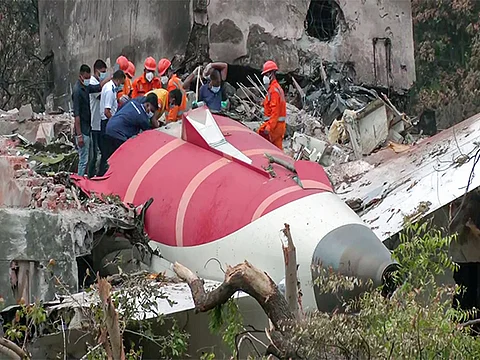 Air India plane crash site