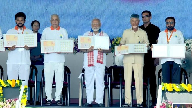 PM Modi Attends Mega Yoga Event At Visakhapatnam