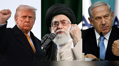 Donald Trump, Ali Khamenei, Benjamin Netanyahu