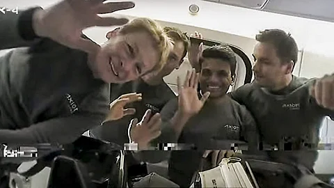 As-4 crew in International Space Centre
