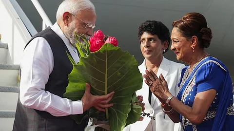 PM Narendra Modi welcomed
