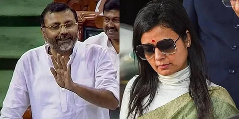 ಬಿಜೆಪಿ ಸಂಸದ ನಿಶಿಕಾಂತ್ ದುಬೆ - ಟಿಎಂಸಿ ಸಂಸದೆ ಮಹುವಾ ಮೊಯಿತ್ರಾ