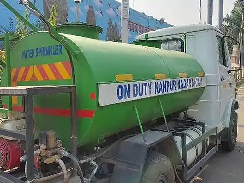 Nagar Nigam Kanpur Brings Heatwave Relief With Water Sprinklers At Tatmil Chauraha