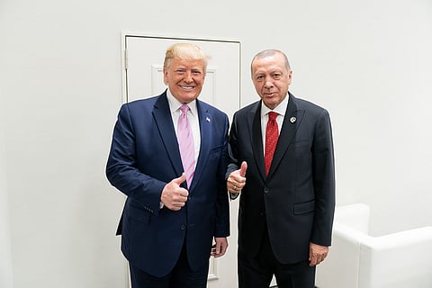 US President-elect Donald J. Trump with President of the Republic of Turkey Recep Tayyip Erdogan.