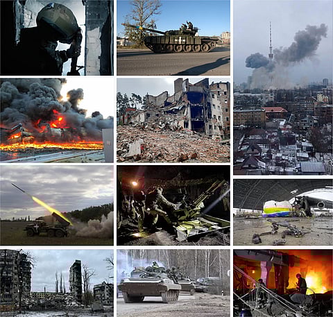 US President-elect Donald Trump has claimed that he will stop the war in Ukraine. (Russian invasion of Ukraine Photo Montage):