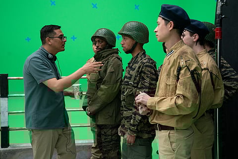 'Saffron Kingdom' film's producer, writer and director Arfat Sheikh on the sets during a shooting session in Atlanta City of Georgia State of USA.