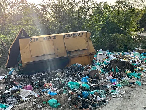 It is the waste material and garbage dump on Singhpora to Kanispora Road in Baramulla district of Kashmir Valley.