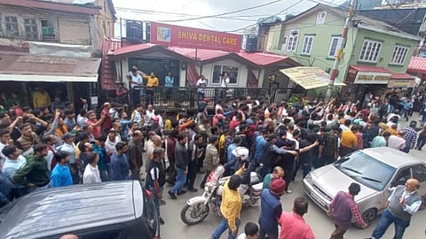 A procession of Hindutva groups in Shimla.