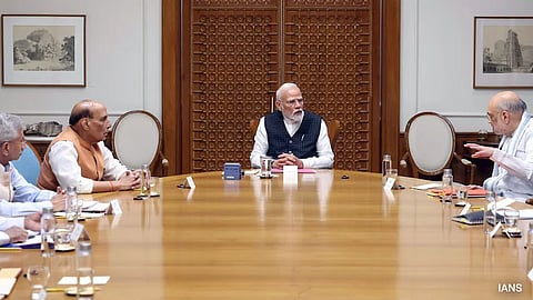 PM Narendra Modi and other members of the Cabinet Committee on Security.