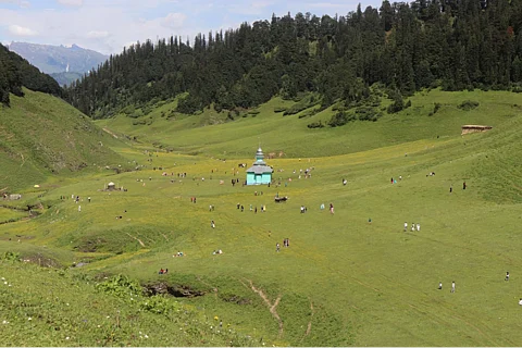 A view of the Bhal Padri grazing pasture in Bhaderwah area of Doda district in Chenab Valley region.