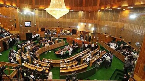 A view of the Legislative Assembly of Pakistan administered Jammu & Kashmir.