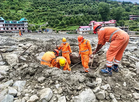 Rescue operations in underway in Dharali, Uttarakhand.
