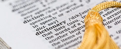 Many lives of English dictionary. Image is representational.