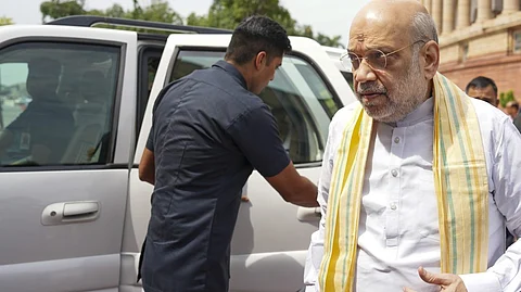 Union Home Minister Amit Shah arriving in the Parliament House in New Delhi.