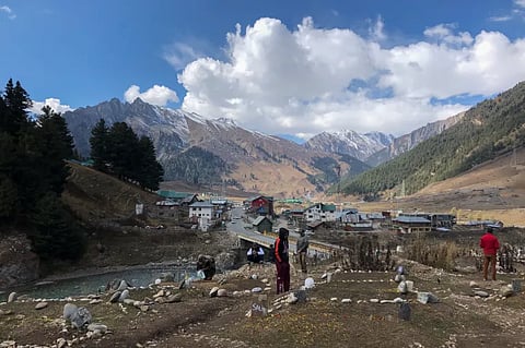 Relatives of suspected rebels killed by Indian forces visit a graveyard in Sonamarg, a remote mountainous resort in Jammu and Kashmir.