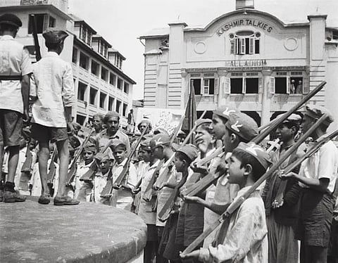 Child soldiers of National Conference in Kashmir's Lal Chowk in 1947. Image is representational.