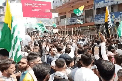 Jammu Kashmir Awami Action Committee (JKAAC) leads the ongoing demonstrations as telecommunications across Pakistan-administered Jammu & Kashmir (PaJK) have been completely shut down.