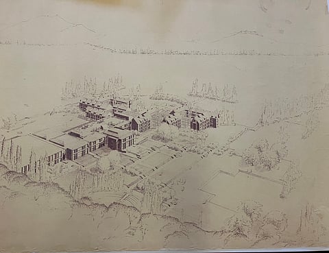 Original Elevations View of SKICC by architect Joseph Allen Stein.