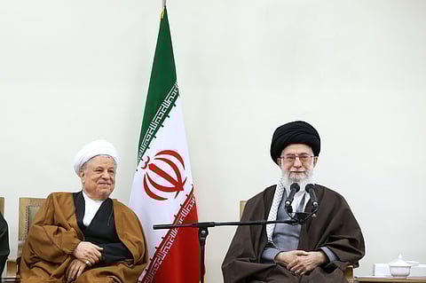 Ayatollah Ali Khamenei and former president Akbar Hashemi Rafsanjani Khamenei meeting Assembly of Experts members.