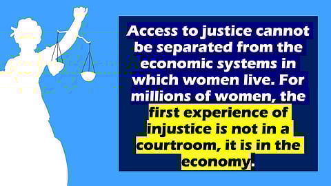 Unjust access to justice for women and girls.