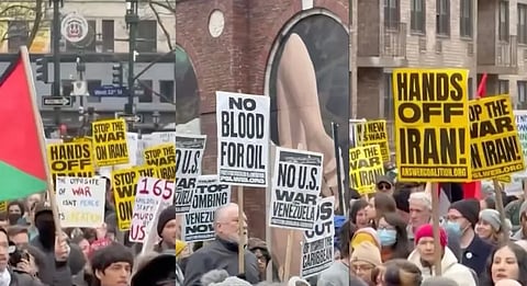 People unite worldwide, demanding peace and an end to escalating violence in the Iran, U.S. and Israel conflict.