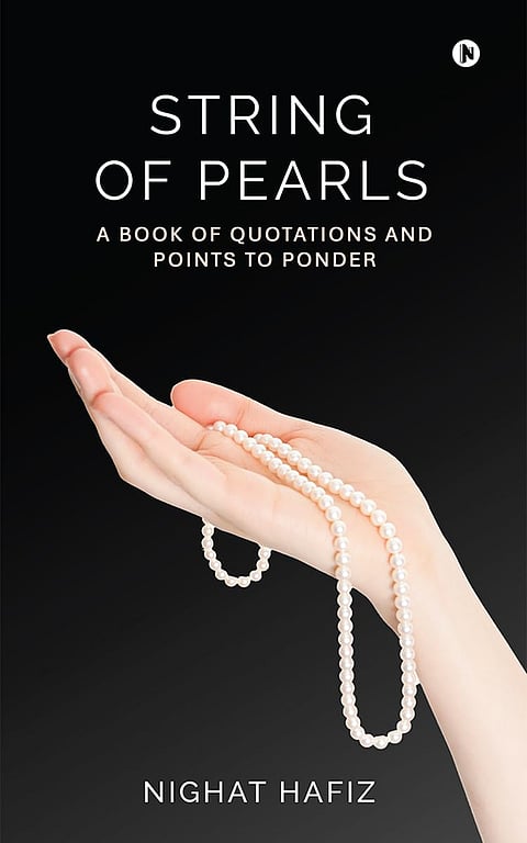 Front cover of the book, "String of Pearls" by Nighat Hafiz.