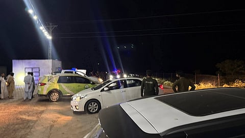 Food stuff coming from Pakistan to Muzaffarabad and other cities of Pakistan administered Jammu and Kashmir by the Pakistan security forces on the border on Sunday, 14 June 2026.