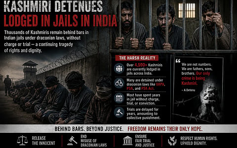 Kashmiris detained under various laws have been lodged in jails outside Jammu and Kashmir without any trial making it difficult for the families to visit them for economical reasons. Image is representational.