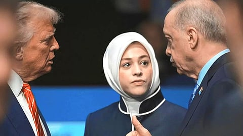 With a headscarf Fatima Gülham Abushanab, Erdoğan's trusted interpreter, translating conversations with leaders including US President Donald Trump. Her own family story mirrors Türkiye's changing relationship with the headscarf.