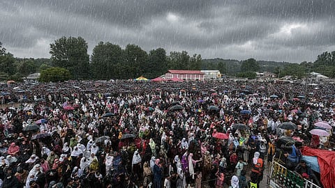 People staging sit-ins at Rawalakot on Wednesday, 15 July 2026.