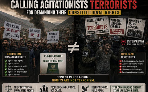 Unrest in Pakistan administered Jammu and Kashmir and branding agitationists 'terrorists' for demanding their constitutional rights and implementation of the agreement signed in October 2025. Image is representational.