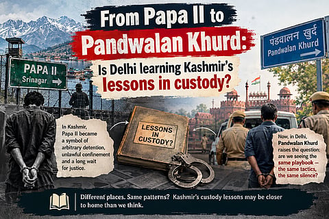 From Pap II to Pandwalan Khurd: Is Delhi learning Kashmir's lesson in custody? Image is representational.