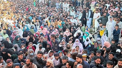 A view of the Joint People's Action Committee rally in Abbaspur on Monday, October 19, 2026 as part of the protest that continues in Poonch division of Pakistan administered Jammu and Kashmir. A peace march was taken out in Rawalakot.
