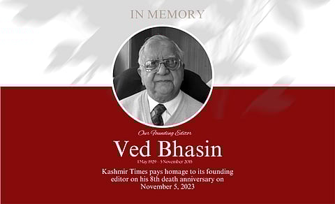Anniversary: Ved Bhasin (May 1, 1929 – Nov 5, 2015)