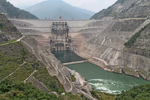Dam construction on the upper Mekong River in China (such as the Xiaowan Dam pictured here) has sparked protests from downstream neighbours. Guillaume Lacombe/Cirad via Flickr https://bit.ly/49WYQ0b. Credits CC-BY-2.0