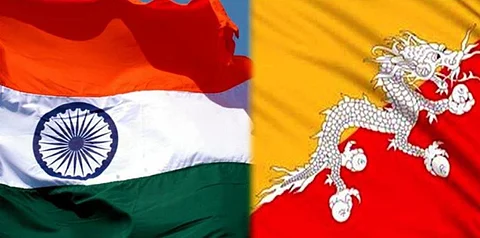 A representational image of India-Bhutan diplomatic relations.