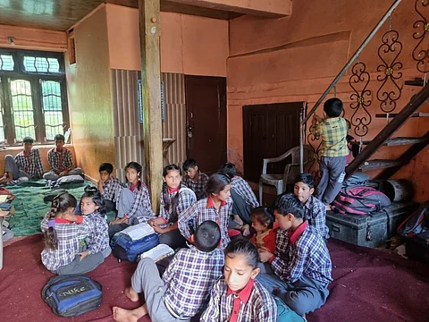 One-room Middle School in village Shirote, a remote area of Kishtwar district in Jammu and Kashmir. Photo/Hakim Singh