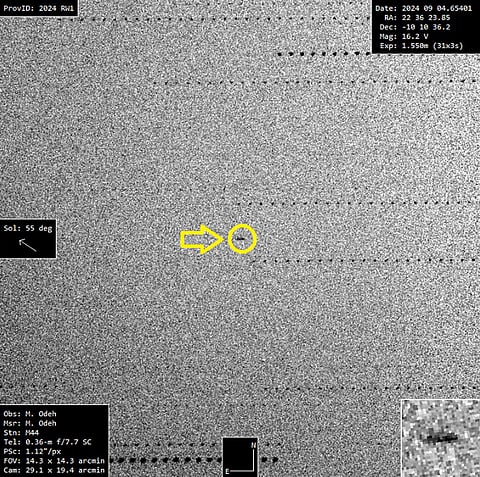 رصد الكويكب من قبل مرصد الخاتم الفلكي في أبوظبي
الصور: X/@AstronomyCenter