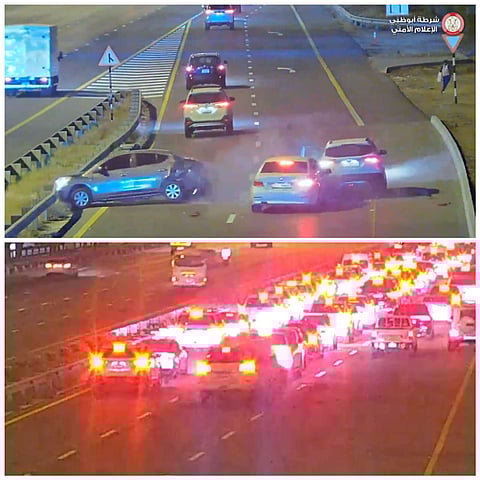 مشهد للحادث المروع
لقطة شاشة: فيديو شرطة أبوظبي