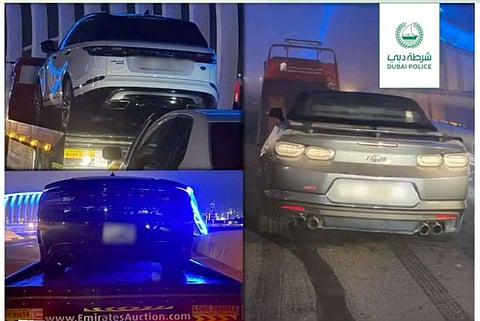 رصدت المخالفات في مناطق متفرقة بدبي، منها ند الشبا وشارع الميدان.