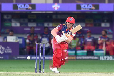 ديفيد وارنر من دبي كابيتلز. الصورة: مقدمة من /ILT20