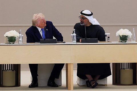 خالد بن محمد بن زايد والرئيس الأمريكي