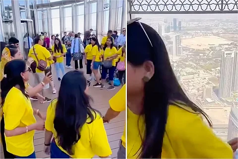 رقصة شعبية للسياح الهنود في برج خليفة تثير جدلاً واسعاً
