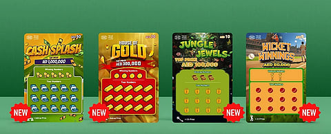 4 بطاقات جديدة من يانصيب الإمارات بفرصة ربح مليون درهم