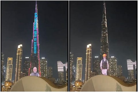 برج خليفة يحتفل بعيد ميلاد رئيس الوزراء الهندي الـ 75