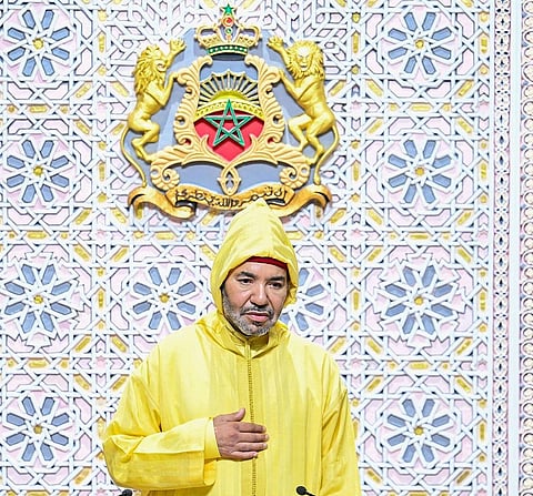 يقوم ملك المغرب محمد السادس بإلقاء خطاب أمام البرلمان في الرباط بتاريخ 10 أكتوبر.