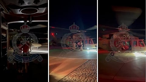 إجلاء جوي لمتسلق أُصيب في الجبال بعمان